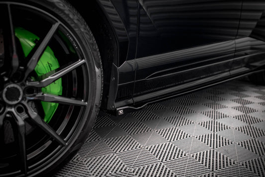Seitenschweller Ansatz für Lamborghini Urus Mk1 schwarz Hochglanz