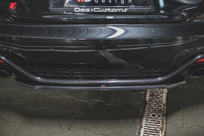Mittlerer Diffusor Heck Ansatz für Audi RS5 F5 Facelift schwarz matt