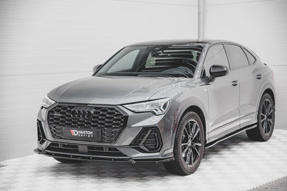 Front Ansatz V.2 für Audi Q3 Sportback S-Line Carbon Look