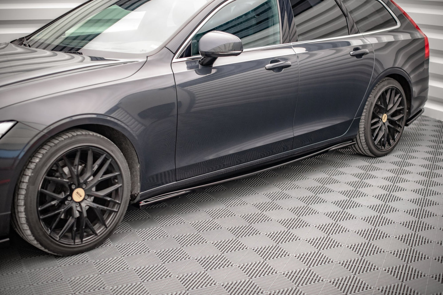 Seitenschweller Ansatz für Volvo V90 Mk2 schwarz matt