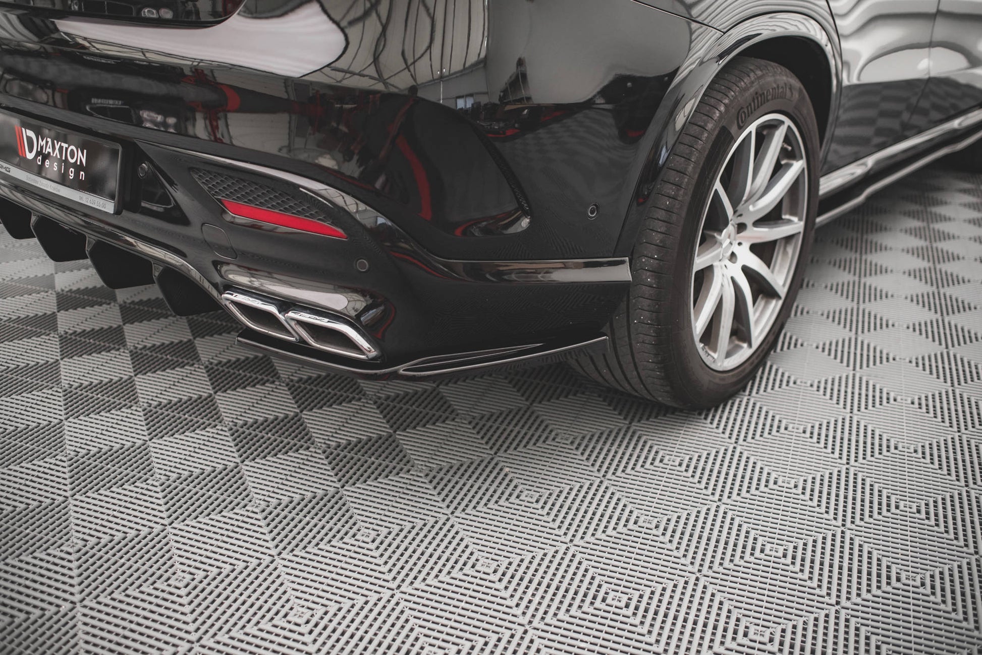 Heck Ansatz Flaps Diffusor V.1 für Mercedes-Benz GLE Coupe 63 AMG C292 Carbon Look