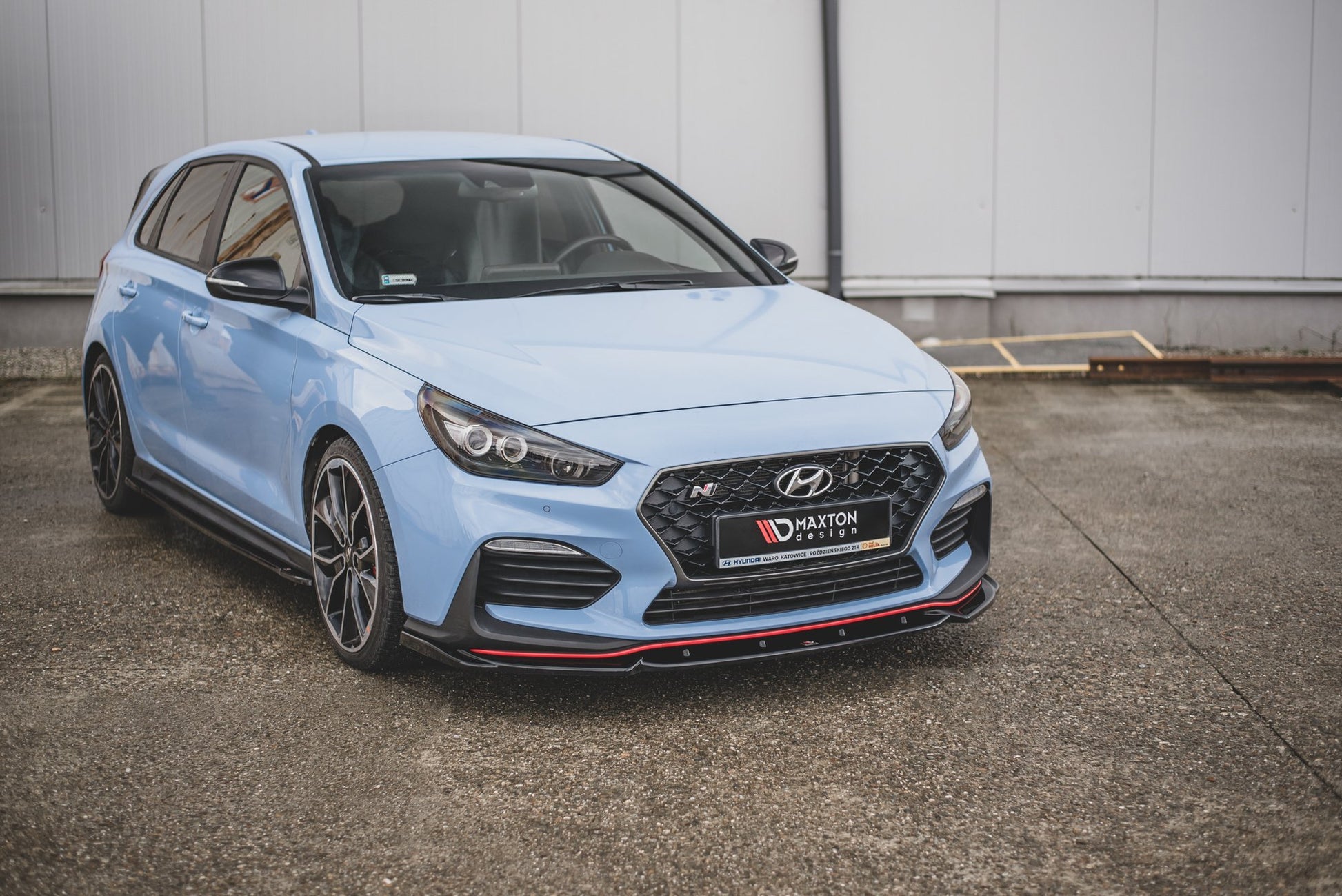 Front Ansatz V.5 für Hyundai I30 N Mk3 Hatchback/ Fastback schwarz Hochglanz