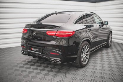 Heck Ansatz Flaps Diffusor V.2 für Mercedes-Benz GLE Coupe 63 AMG C292 schwarz Hochglanz