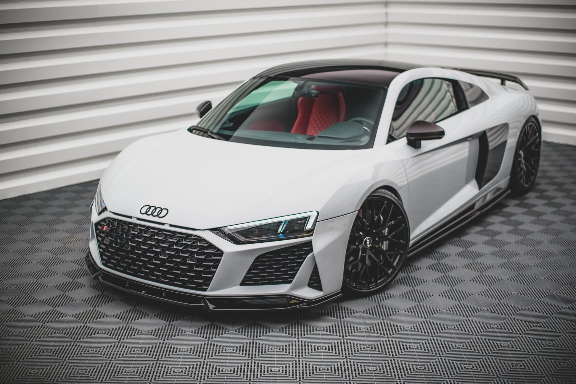Front Ansatz V.1 für Audi R8 Mk2 Facelift schwarz matt