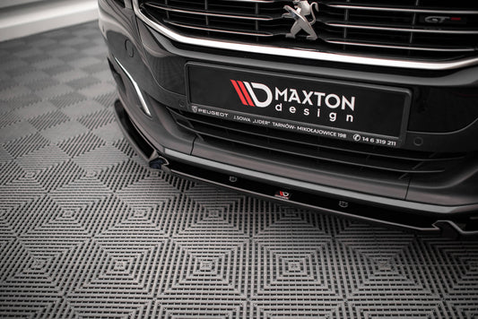 Front Ansatz V.1 für Peugeot 508 GT Mk1 Facelift schwarz Hochglanz