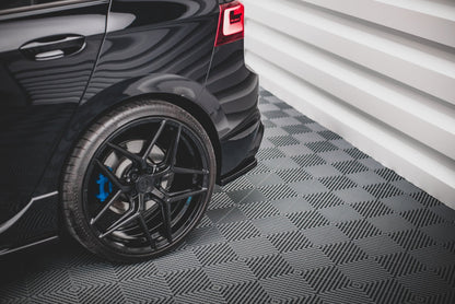 Heck Ansatz Flaps Diffusor V.1 für Volkswagen Golf R Mk8 schwarz matt