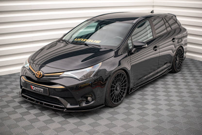 Seitenschweller Ansatz für Toyota Avensis Mk3 Facelift schwarz Hochglanz
