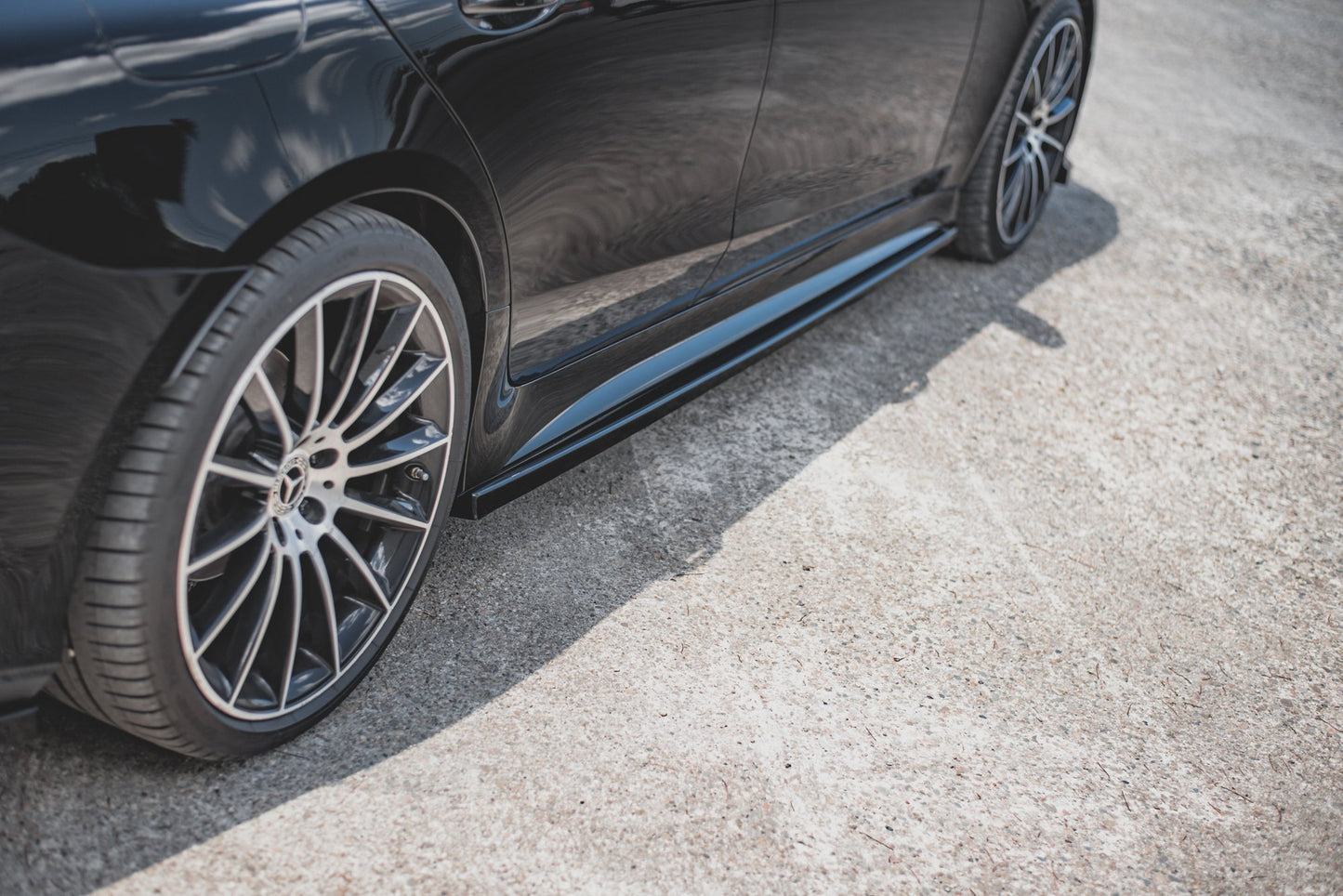 Seitenschweller Ansatz für Mercedes-Benz CLS AMG-Line / 53AMG C257 schwarz matt