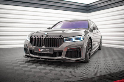 Front Ansatz V.1 für BMW 7 G11 M-Paket Facelift schwarz Hochglanz