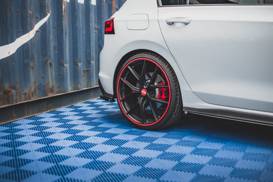 Heck Ansatz Flaps Diffusor für Volkswagen Golf 8 GTI schwarz matt