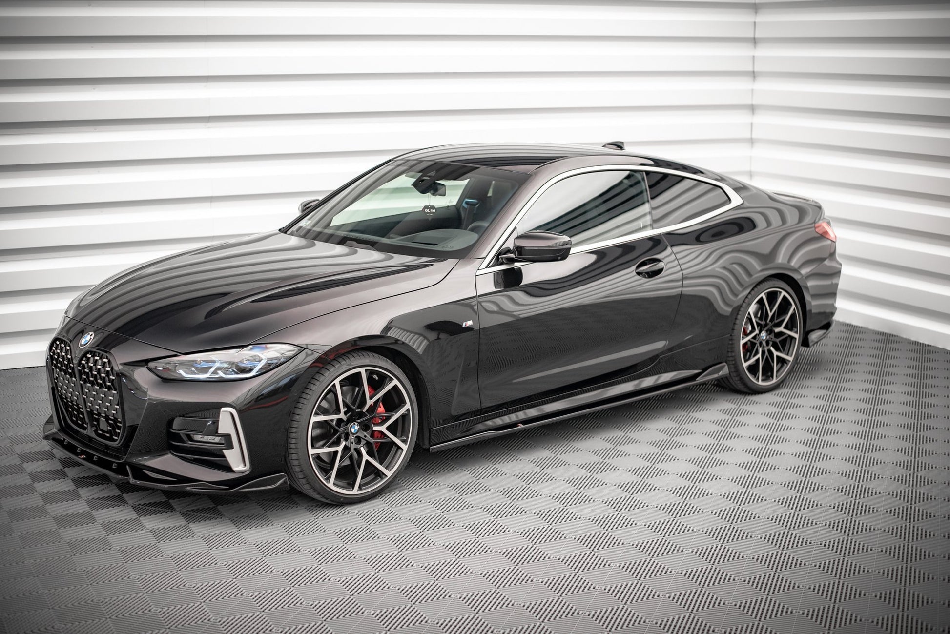 Seitenschweller Ansatz für V.2 für BMW 4er M-Paket G22 Carbon Look