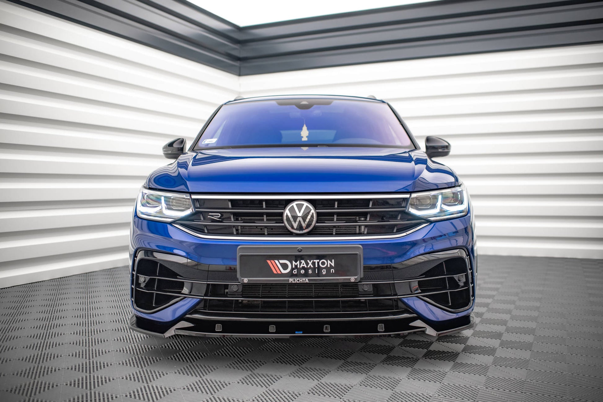 Front Ansatz V.2 für Volkswagen Tiguan R Mk2 Facelift Carbon Look