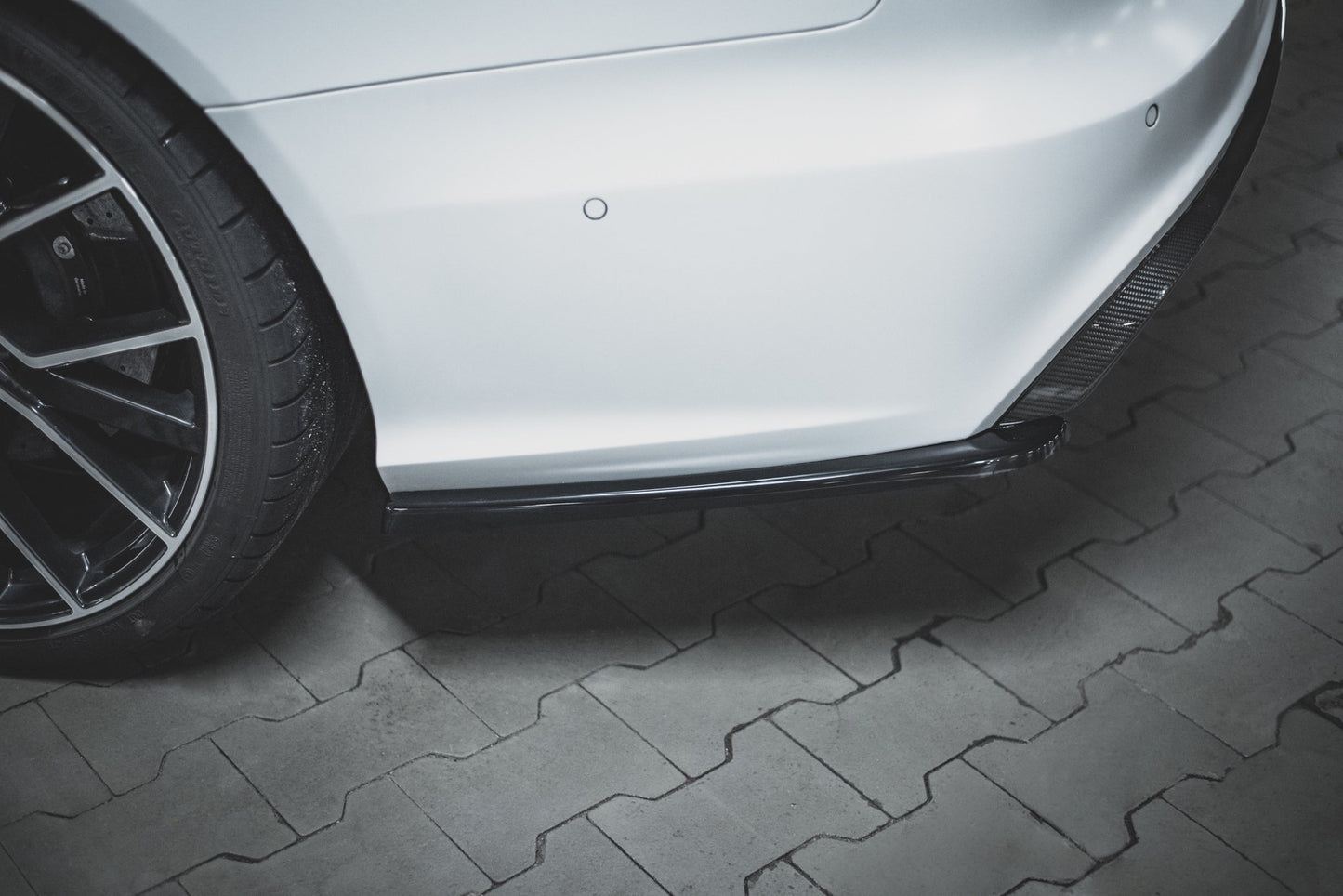 Heck Ansatz Flaps Diffusor V.2 für Audi RS6 C7 schwarz matt