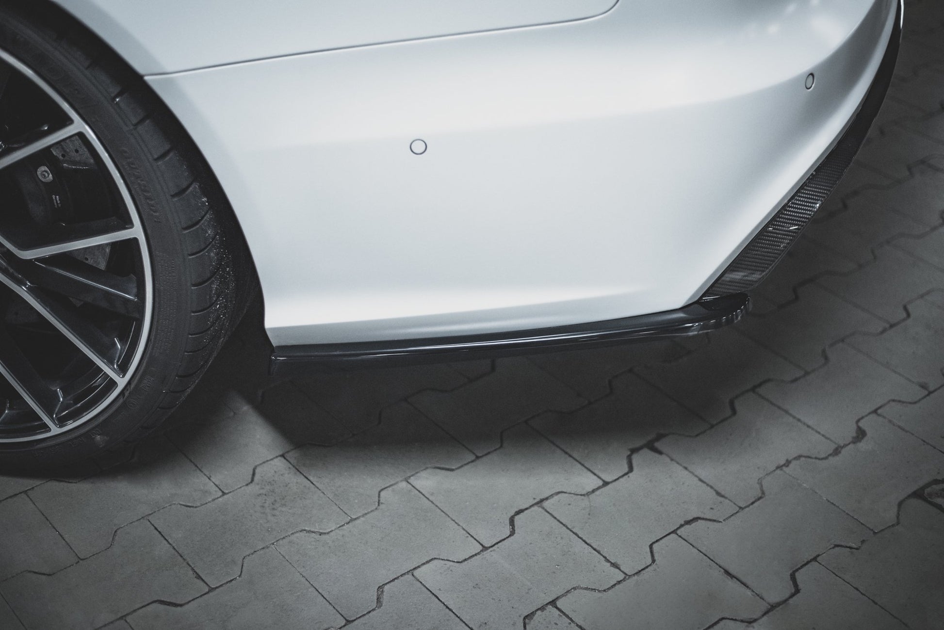 Heck Ansatz Flaps Diffusor V.2 für Audi RS6 C7 schwarz matt