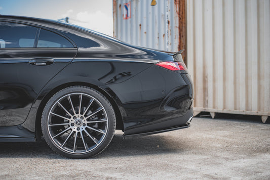 Mittlerer Diffusor Heck Ansatz für Mercedes-Benz CLS AMG-Line C257 schwarz Hochglanz
