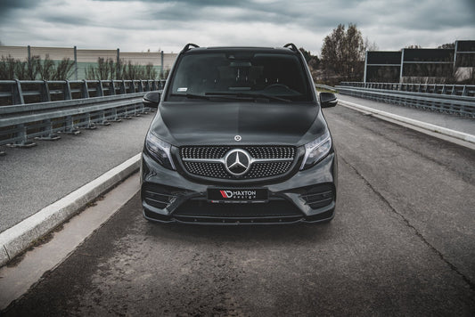 Front Ansatz V.1 für Mercedes-Benz V-Klasse AMG-Line W447 Facelift schwarz matt