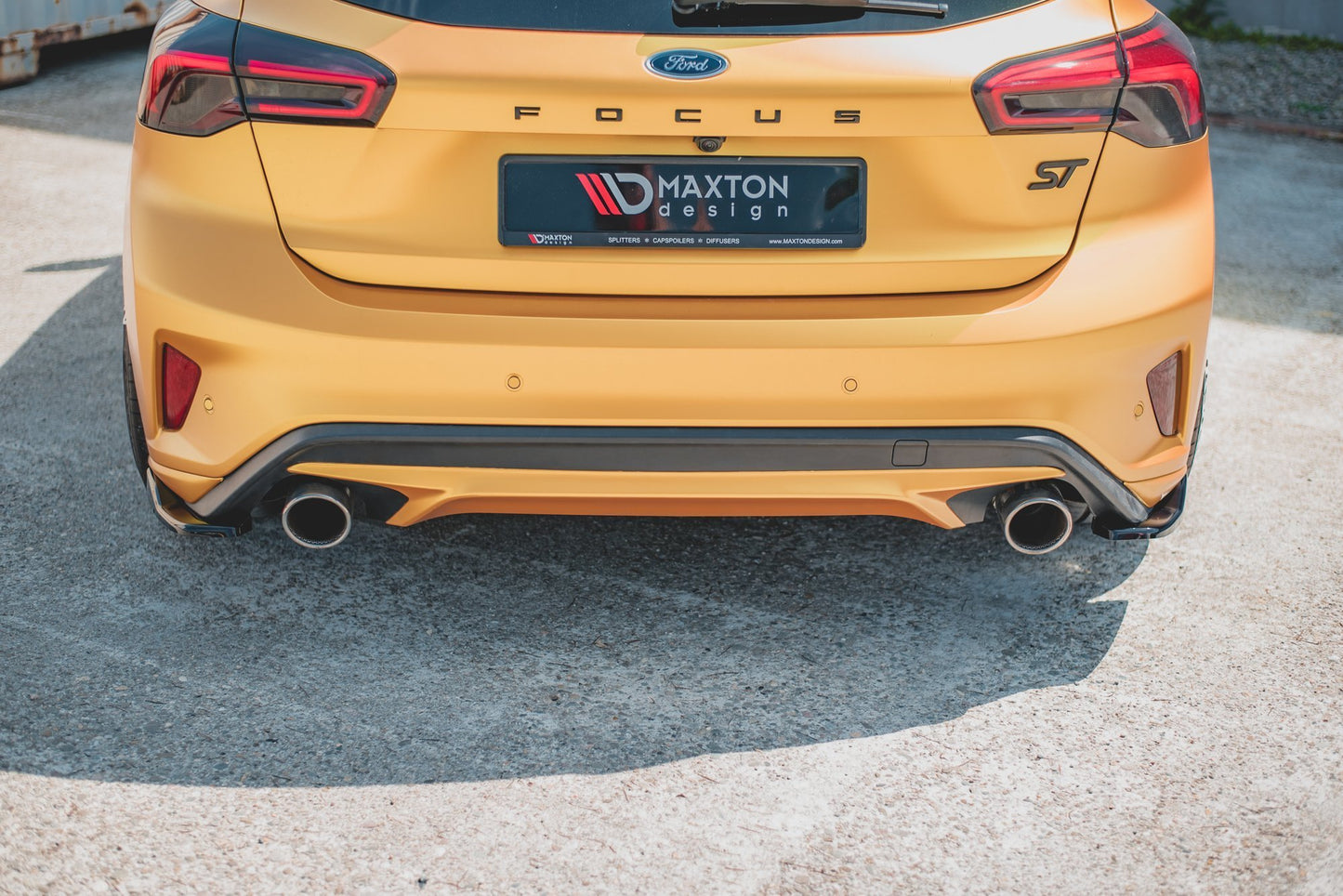 Heck Ansatz Flaps Diffusor V.2 für Ford Focus ST Mk4  Carbon Look