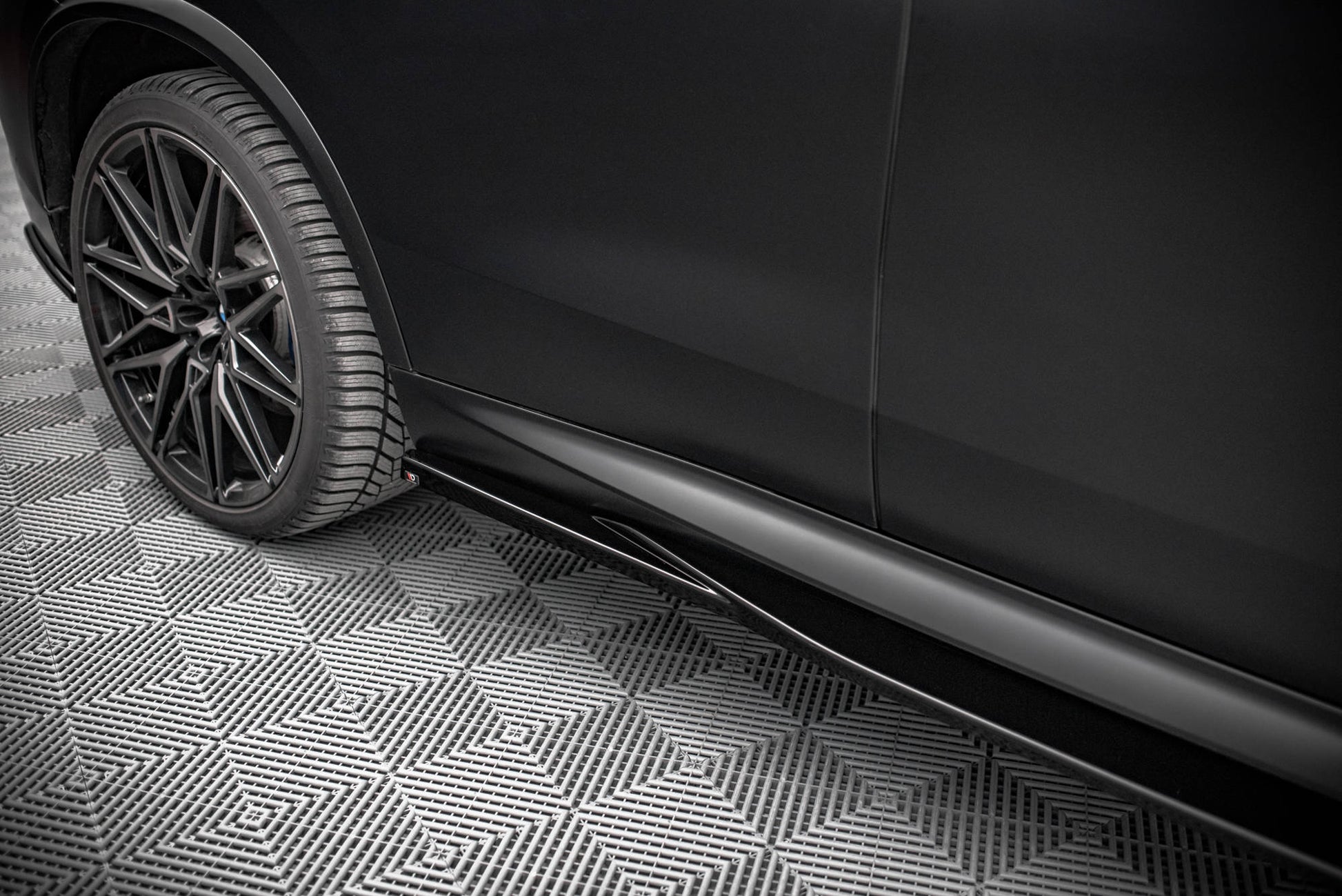 Seitenschweller Ansatz für BMW X5M F95 Carbon Look