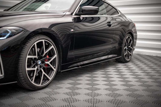 Seitenschweller Ansatz für V.1 für BMW 4er M-Paket G22 schwarz matt