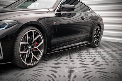 Seitenschweller Ansatz für V.1 für BMW 4er M-Paket G22 Carbon Look