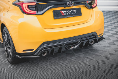 Heck Ansatz Flaps Diffusor V.3 für Toyota GR Yaris Mk4 Carbon Look