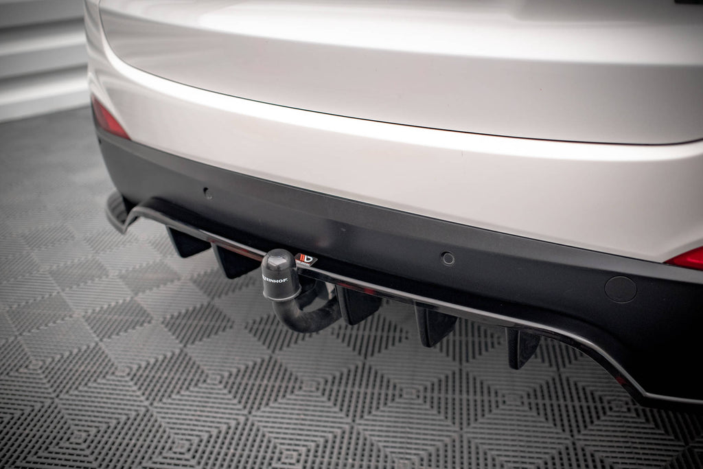 Mittlerer Diffusor Heck Ansatz DTM Look für Hyundai ix35 Mk1 schwarz matt