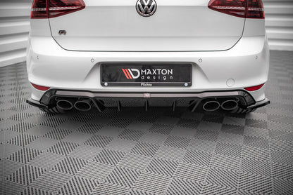 Heck Ansatz Flaps Diffusor V.4 für Volkswagen Golf R Mk7 schwarz Hochglanz
