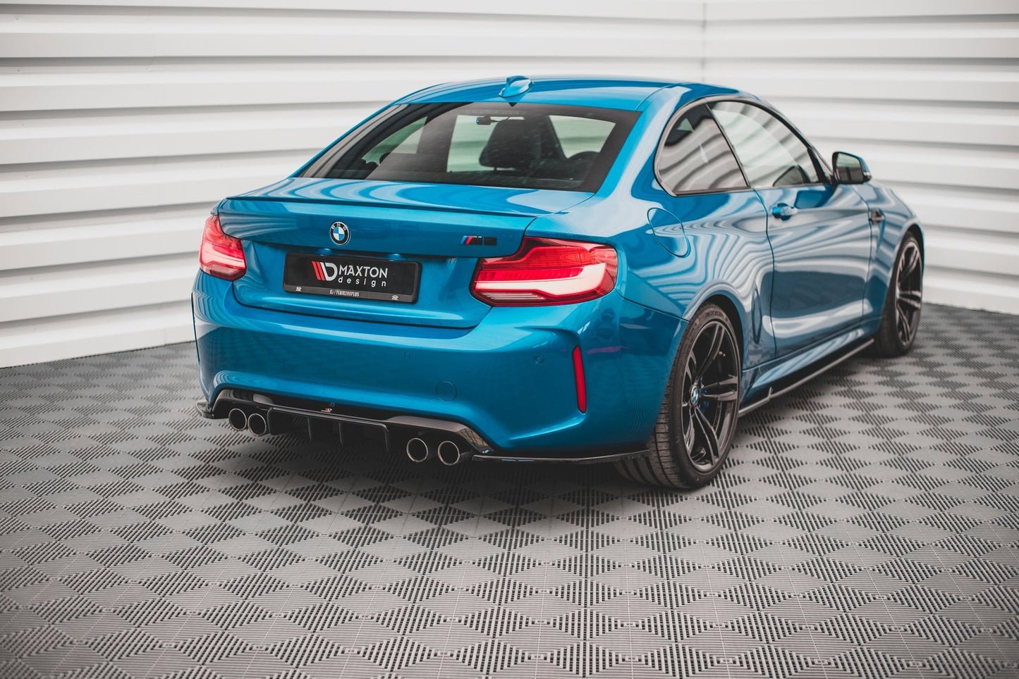 Diffusor Heck Ansatz für BMW M2 F87 schwarz matt