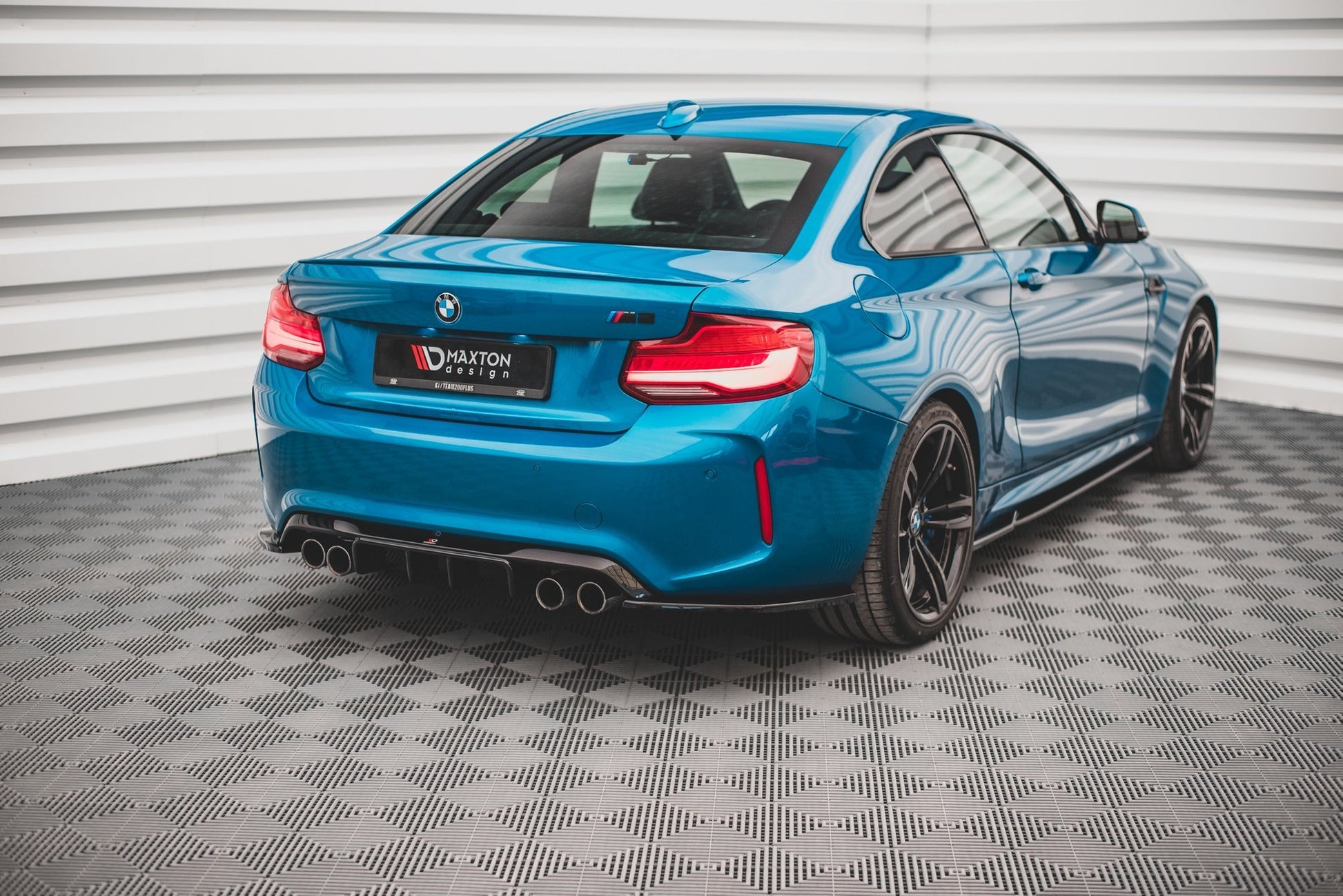 Diffusor Heck Ansatz für BMW M2 F87 schwarz matt
