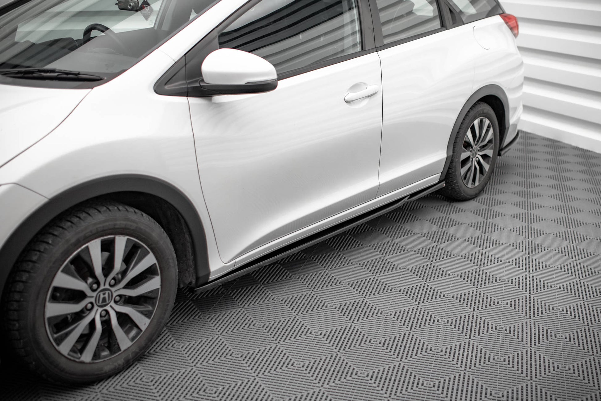Seitenschweller Ansatz für Honda Civic Mk9 schwarz matt