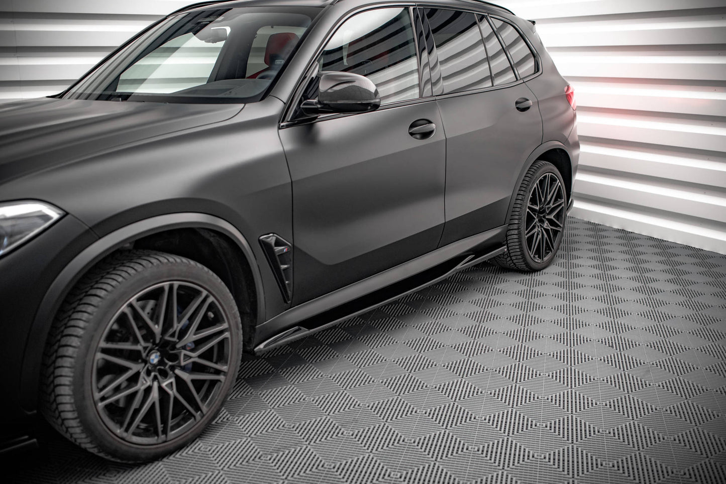 Seitenschweller Ansatz für BMW X5M F95 Carbon Look