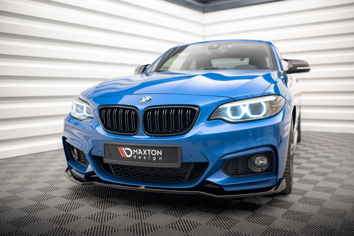 Front Ansatz V.1 für BMW 2 M-Paket F22 schwarz matt