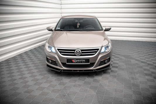 Front Ansatz V.3 für Volkswagen Passat CC schwarz Hochglanz
