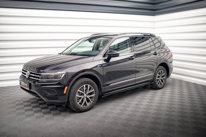 Seitenschweller Ansatz für Volkswagen Tiguan Allspace Mk2 Carbon Look