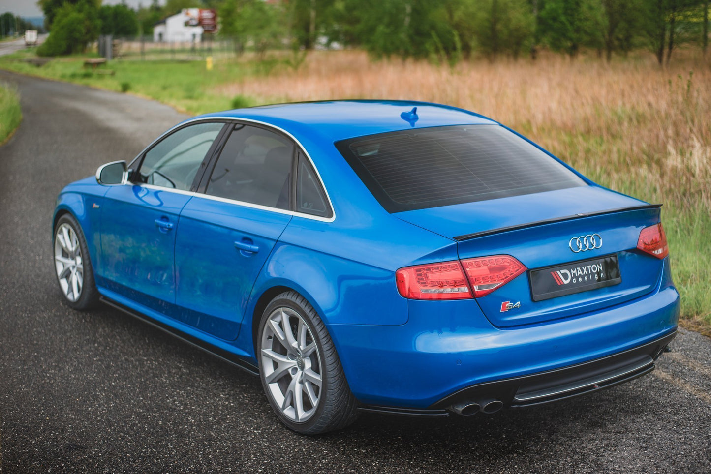 Spoiler CAP für Audi A4 / A4 S-Line B8 / B8 FL Limousine schwarz Hochglanz