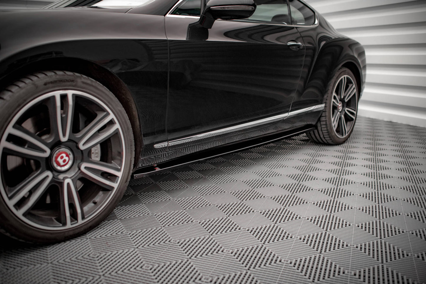 Seitenschweller Ansatz für Bentley Continental GT V8 S Mk2 schwarz Hochglanz