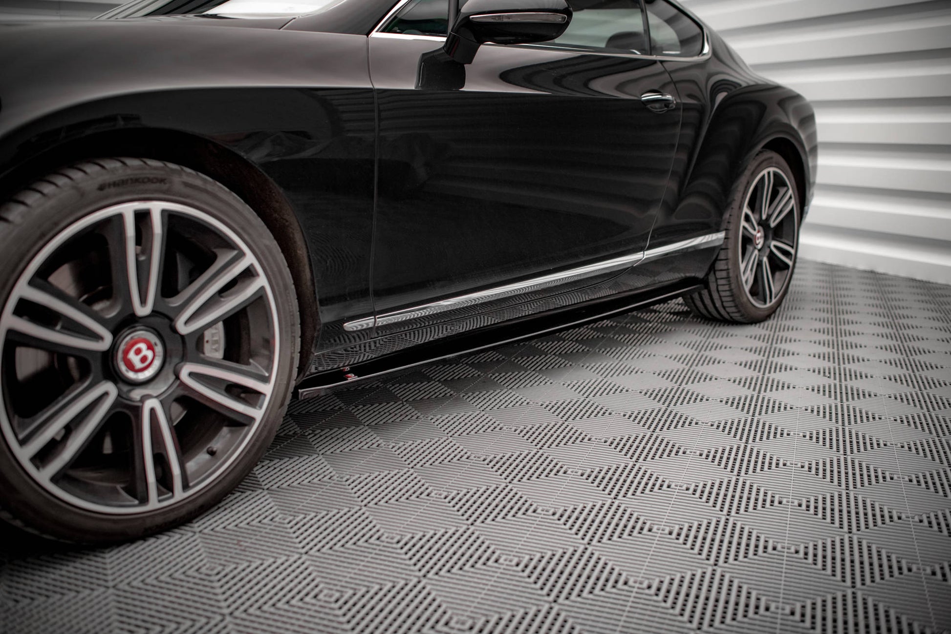 Seitenschweller Ansatz für Bentley Continental GT V8 S Mk2 schwarz Hochglanz