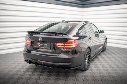 Heck Ansatz Flaps Diffusor für BMW 3er GT F34 schwarz matt