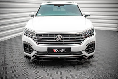 Front Ansatz für Volkswagen Touareg R-Line Mk3 schwarz Hochglanz