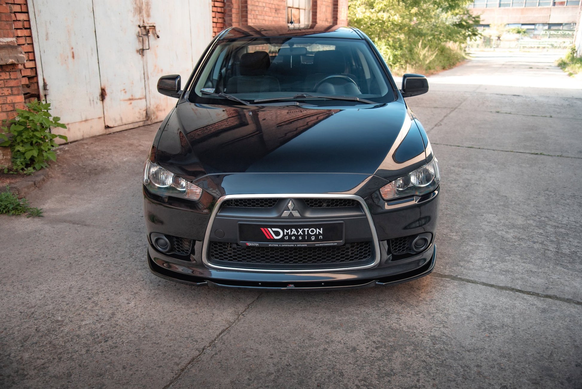 Front Ansatz für Mitsubishi Lancer Sportback Mk8 schwarz matt