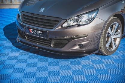 Front Ansatz V.2 für Peugeot 308 Mk2 Facelift schwarz Hochglanz