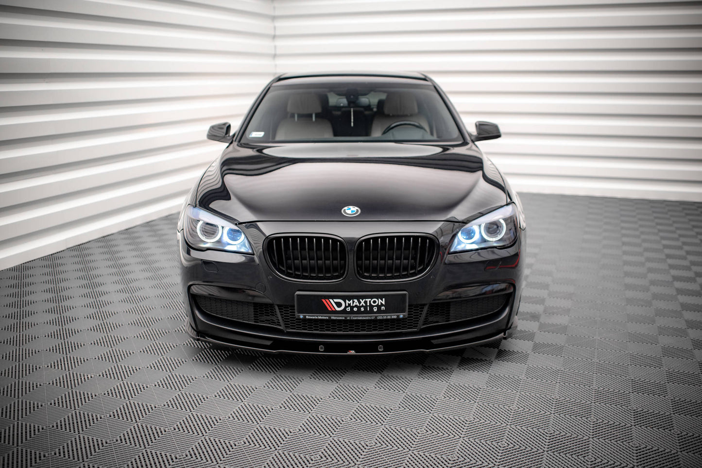 Front Ansatz V.1 für BMW 7 M-Paket F01 schwarz matt