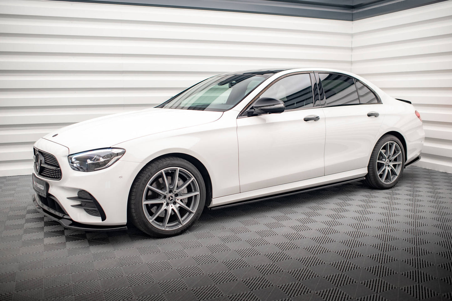 Seitenschweller Ansatz für Mercedes-Benz E AMG-Line W213 Facelift Carbon Look