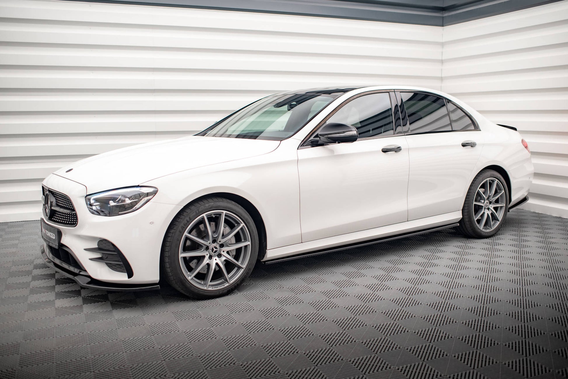Seitenschweller Ansatz für Mercedes-Benz E AMG-Line W213 Facelift Carbon Look