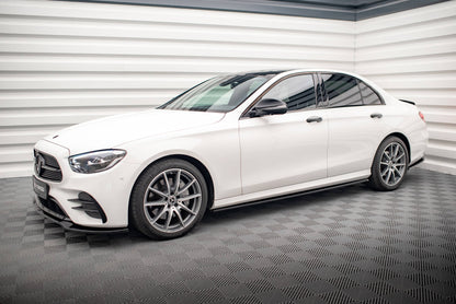 Seitenschweller Ansatz für Mercedes-Benz E AMG-Line W213 Facelift Carbon Look