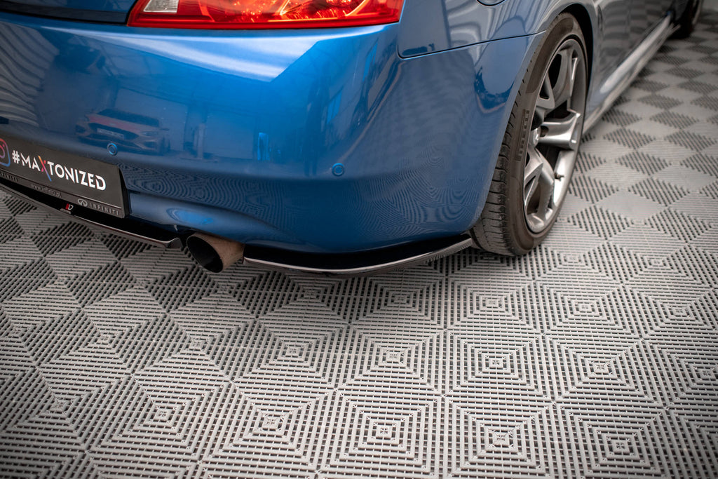 Heck Ansatz Flaps Diffusor für Infiniti G37 Coupe Carbon Look