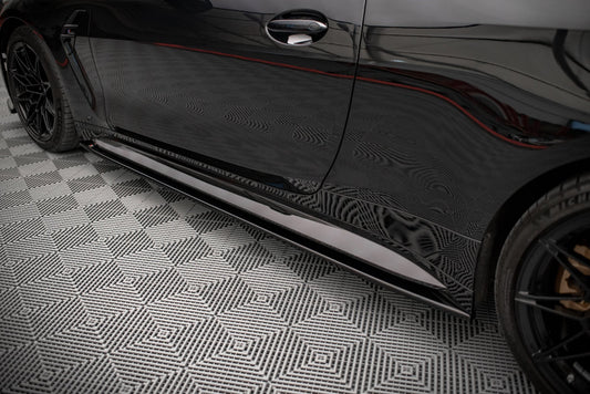 Seitenschweller Ansatz für V.2 für BMW M4 G82 schwarz Hochglanz