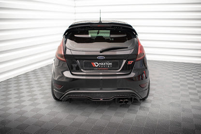 Diffusor Heck Ansatz für Ford Fiesta ST (5-Türige version) Mk7 Facelift schwarz Hochglanz