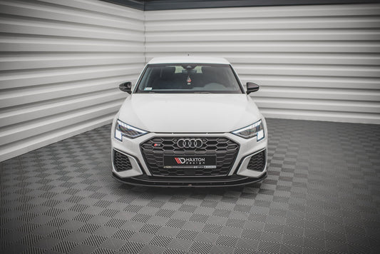 Front Ansatz V.1 für Audi S3 / A3 S-Line 8Y schwarz Hochglanz