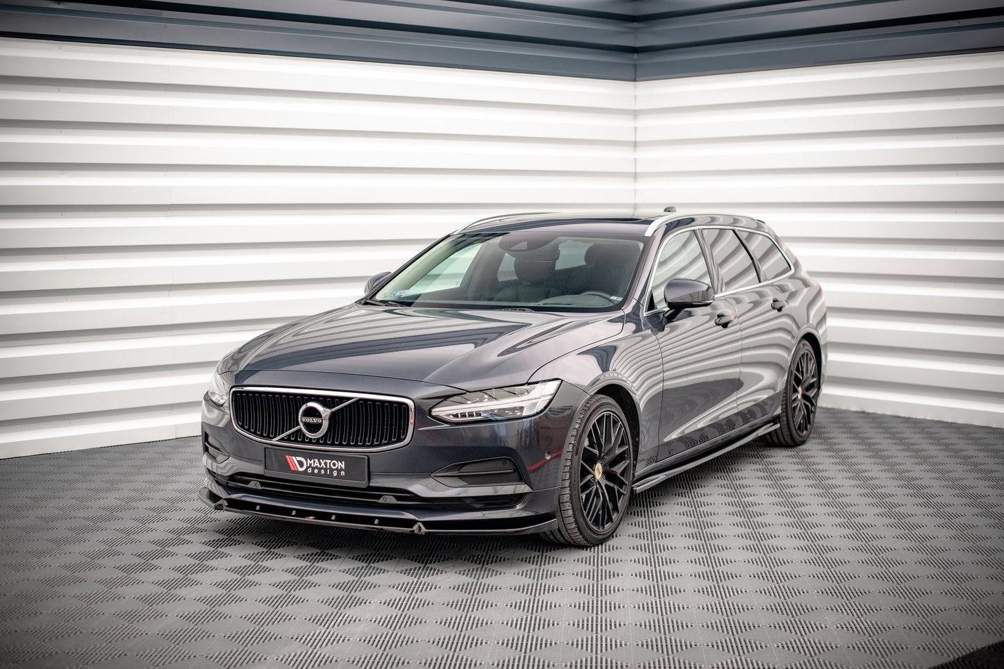 Front Ansatz V.2 für Volvo V90 Mk2 schwarz matt